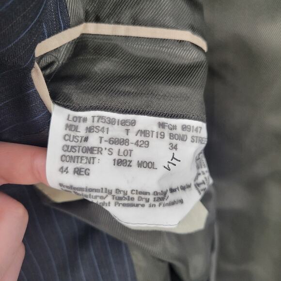 Burberry Pin Stripe Multi Pocket Jacket 44R - Picture 7 of 9